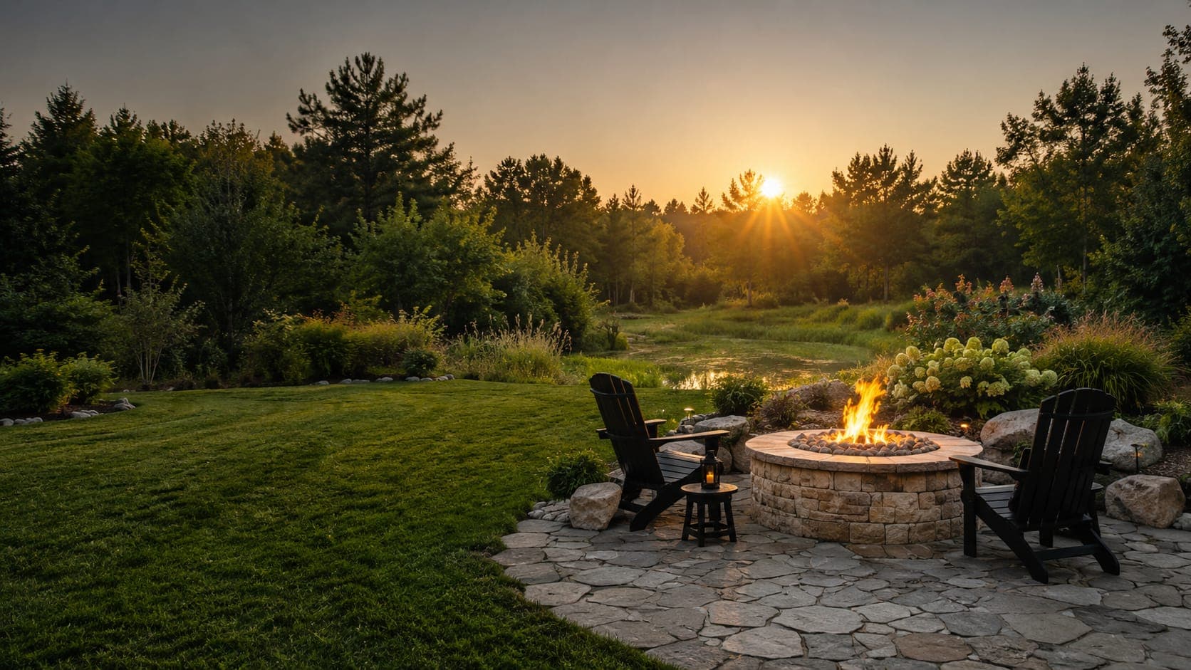 Joe's Lawn Care outdoor living space